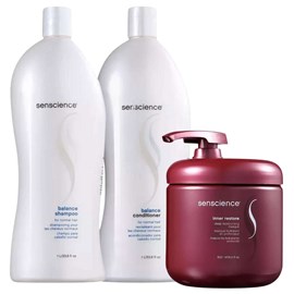 Senscience Balance Shampoo + Condicionador 1L + Inner Hidratação 500ml