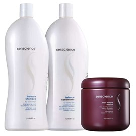 Senscience Balance Shampoo + Condicionador 1L + Inner Restore Intensif 500ml