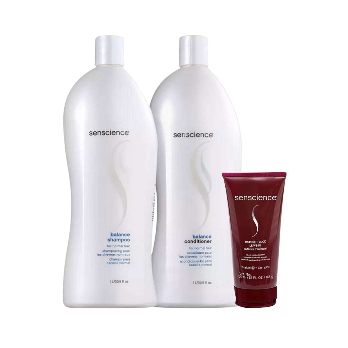 Senscience Balance Shampoo + Condicionador 1L + Moisture Lock 150ml Senscience Balance Shampoo + Condicionador 1L + Moisture Lock 150ml