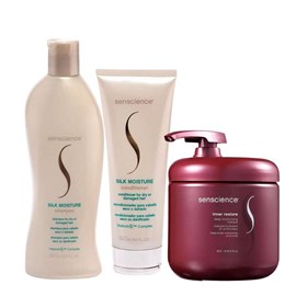 Senscience Silk Moisture Shampoo 280ml + Condicionador 240ml + Inner Hidratação 500ml