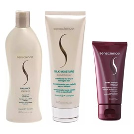 Senscience Silk Moisture Shampoo 280ml + Condicionador 240ml + Inner Intensif 50ml