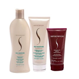 Senscience Silk Moisture Shampoo 280ml + Condicionador 240ml + Moisture Lock 150ml