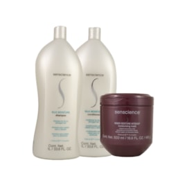 Senscience Silk Moisture Shampoo + Condicionador 1L + Inner Hidratação 500ml Senscience Silk Moisture Shampoo + Condicionador 1L + Inner Hidratação 500ml