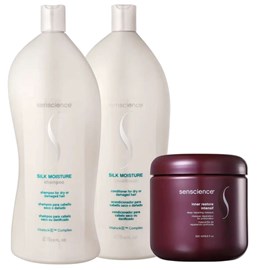Senscience Silk Moisture Shampoo + Condicionador 1L + Inner Restore Intensif 500ml