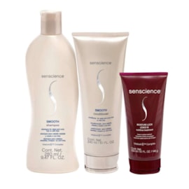 Senscience Smooth Shampoo 280ml + Condicionador 240ml + Moisture Lock 150ml Senscience Smooth Shampoo 280ml + Condicionador 240ml + Moisture Lock 150ml
