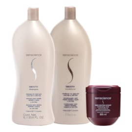 Senscience Smooth Shampoo + Condicionador 1L  + Inner Hidratação 500ml