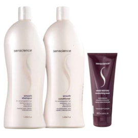 Senscience Smooth Shampoo + Condicionador 1L + Inner Restore 200ml