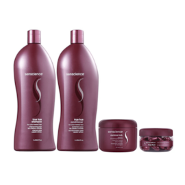 Senscience True Hue Shampoo + Condicionador 1L + Máscara Moisture Lock 150ml + Color Protecting Cápsulas 26,9ml Senscience True Hue Shampoo + Condicionador 1L + Máscara Moisture Lock 150ml + Color Protecting Cápsulas 26,9ml