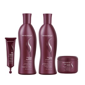 Senscience True Hue Violet Shampoo 280ml + Condicionador 240ml + Inner Restore Intensif 150ml + 1  Ampola V6
