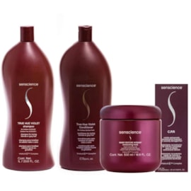 Senscience True Hue Violet Shampoo + Condicionador 1L + Inner Hidratação 500ml + C.P.R 25ml