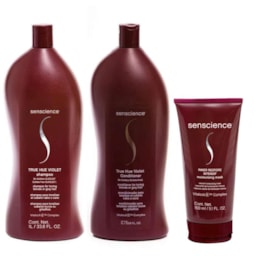 Senscience True Hue Violet Shampoo + Condicionador 1L + Inner Restore Intensif 150ml