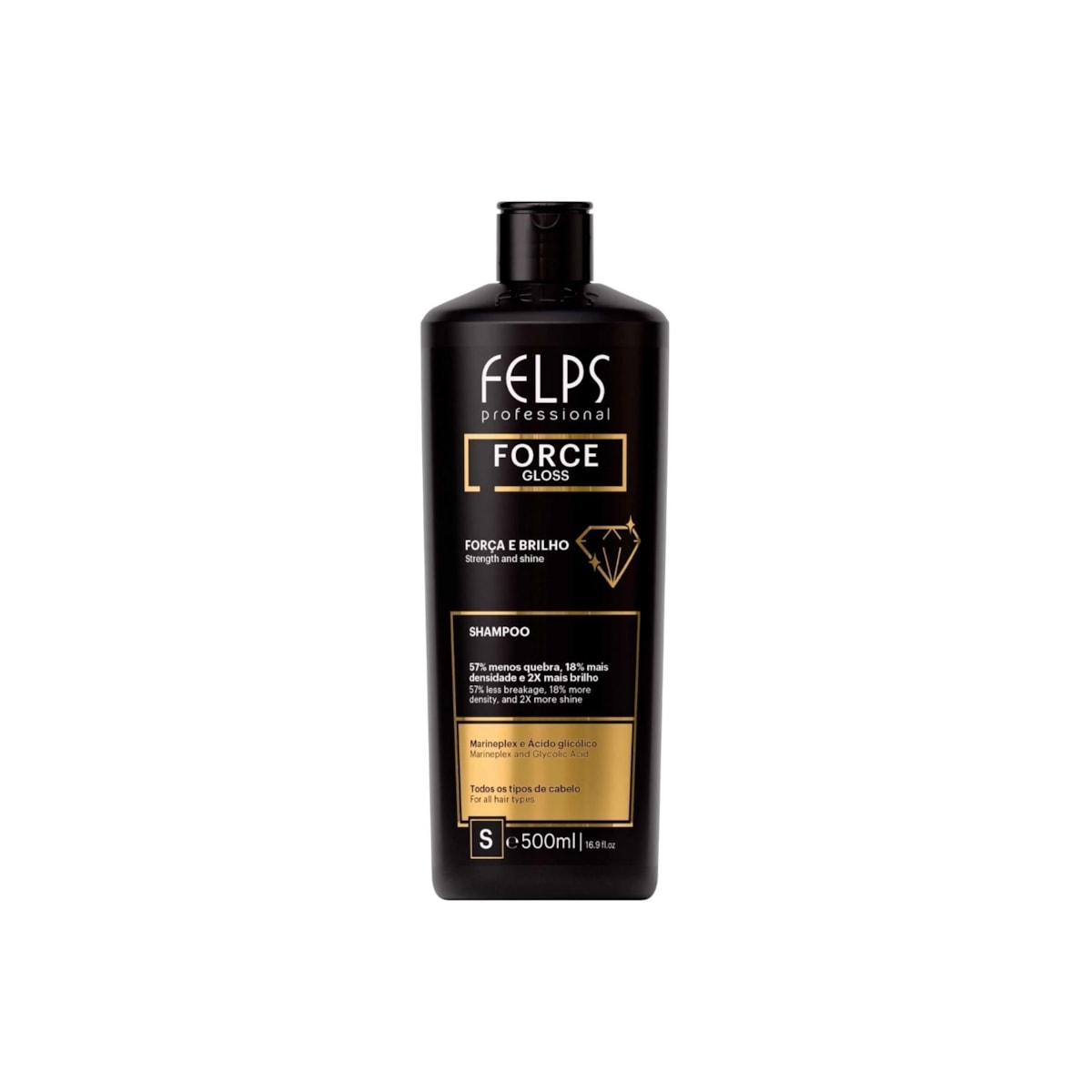 Shampoo Felps Force Gloss Força e Brilho 500 ml Shampoo Felps Force Gloss Força e Brilho 500 ml