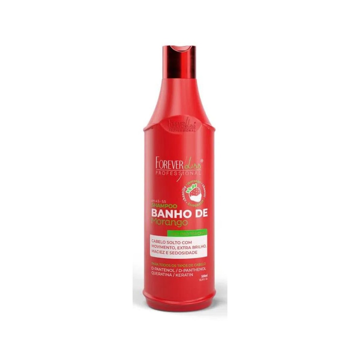 Shampoo Forever Liss Banho de Morango 500 ml