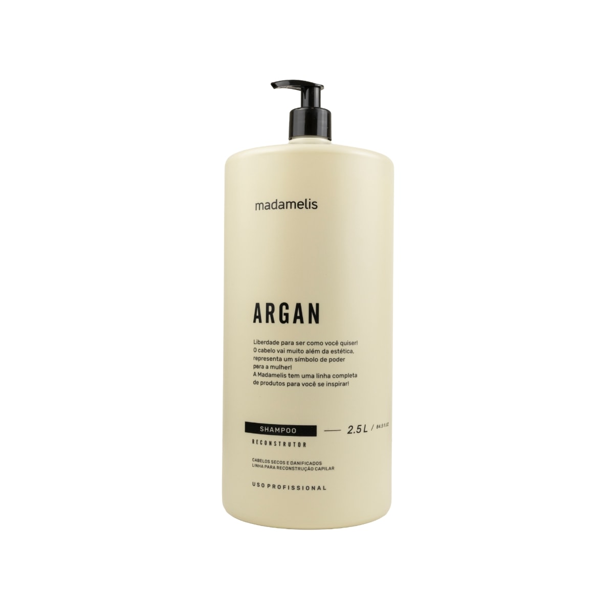 Shampoo Madamelis Argan Reconstrutor 2.5 Litros