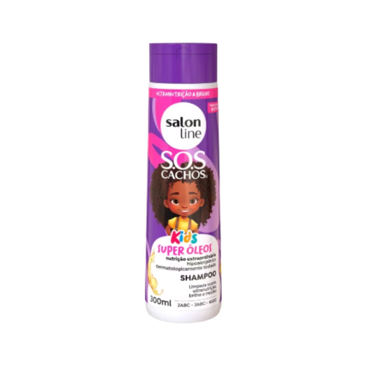 Shampoo Salon Line SOS Cachos Kids Super Oleos para Cabelo Cacheado 300ml Shampoo Salon Line SOS Cachos Kids Super Oleos para Cabelo Cacheado 300ml