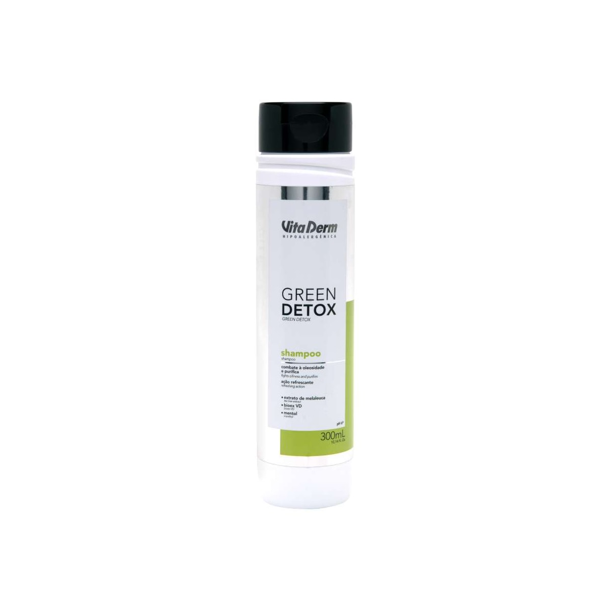 Shampoo Vita Derm Green Detox Cabelos Oleosos 300 ml