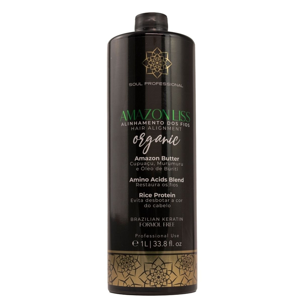 Soul Amazon Liss Organic Alinhamento dos Fios Progressiva 1L Soul Amazon Liss Organic Alinhamento dos Fios Progressiva 1L