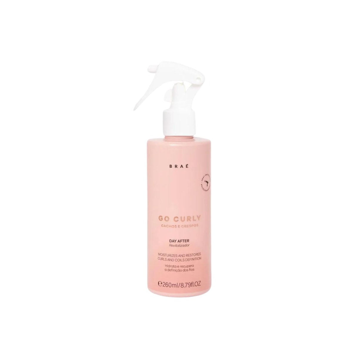 Spray Braé Go Curly Cachos e Crespos Day After Condicionante para Cabelo Cacheado 260ml