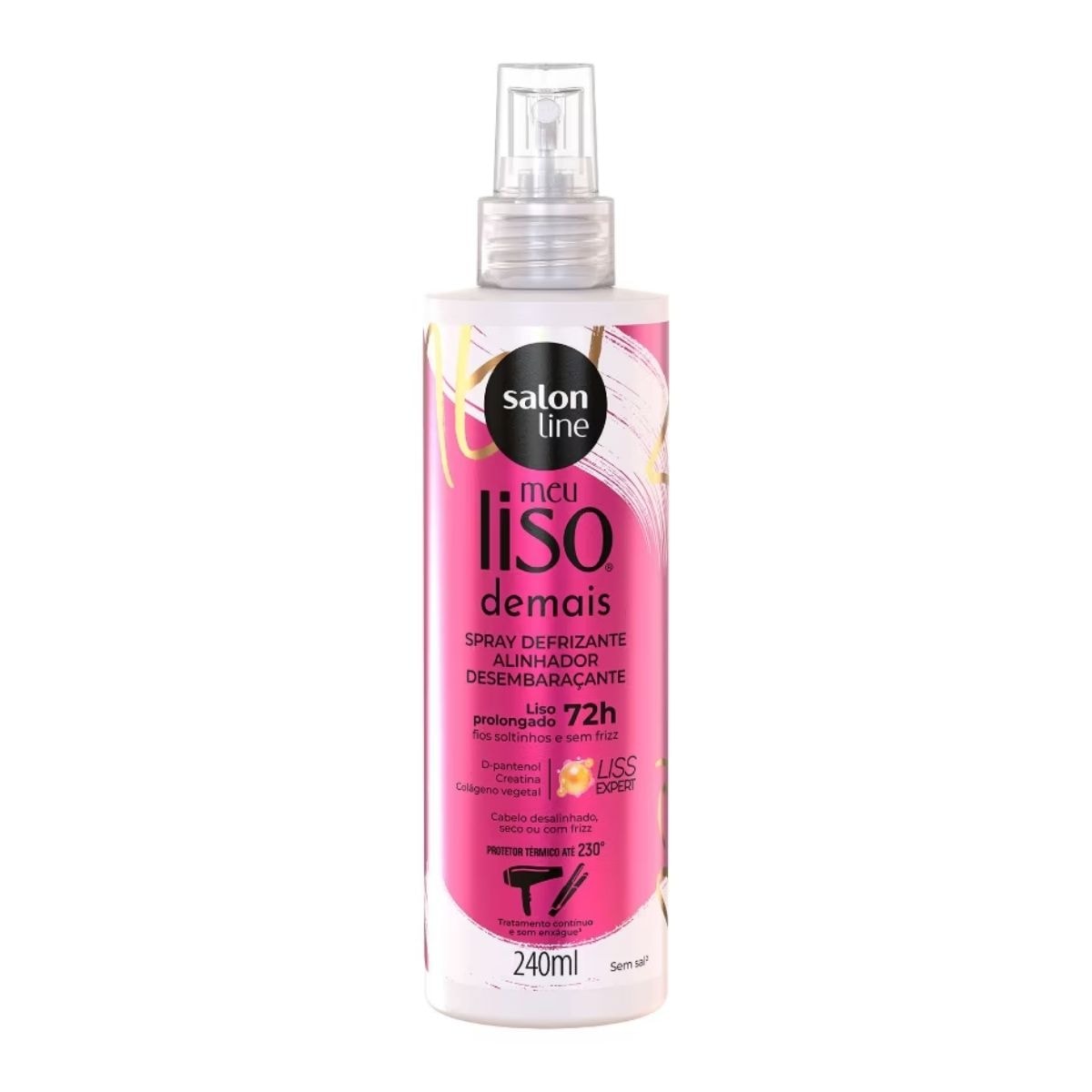 Spray Salon Line Meu Liso Defrizante Protetor Térmico 240 ml