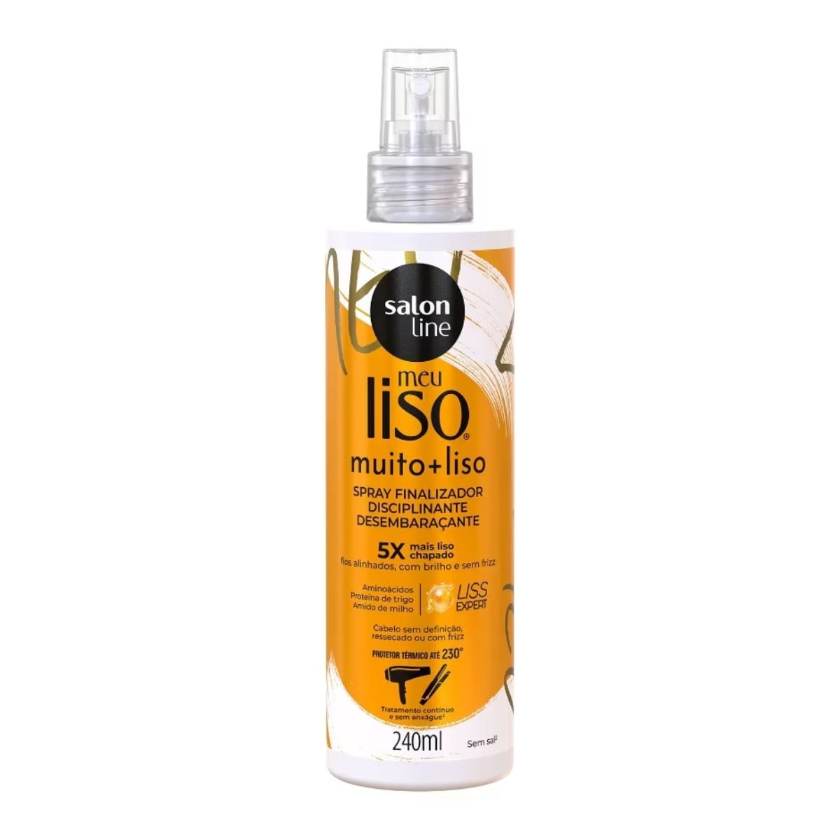 Spray Salon Line Meu Liso Muito +Liso Protetor Térmico 240 ml Spray Salon Line Meu Liso Muito +Liso Protetor Térmico 240 ml
