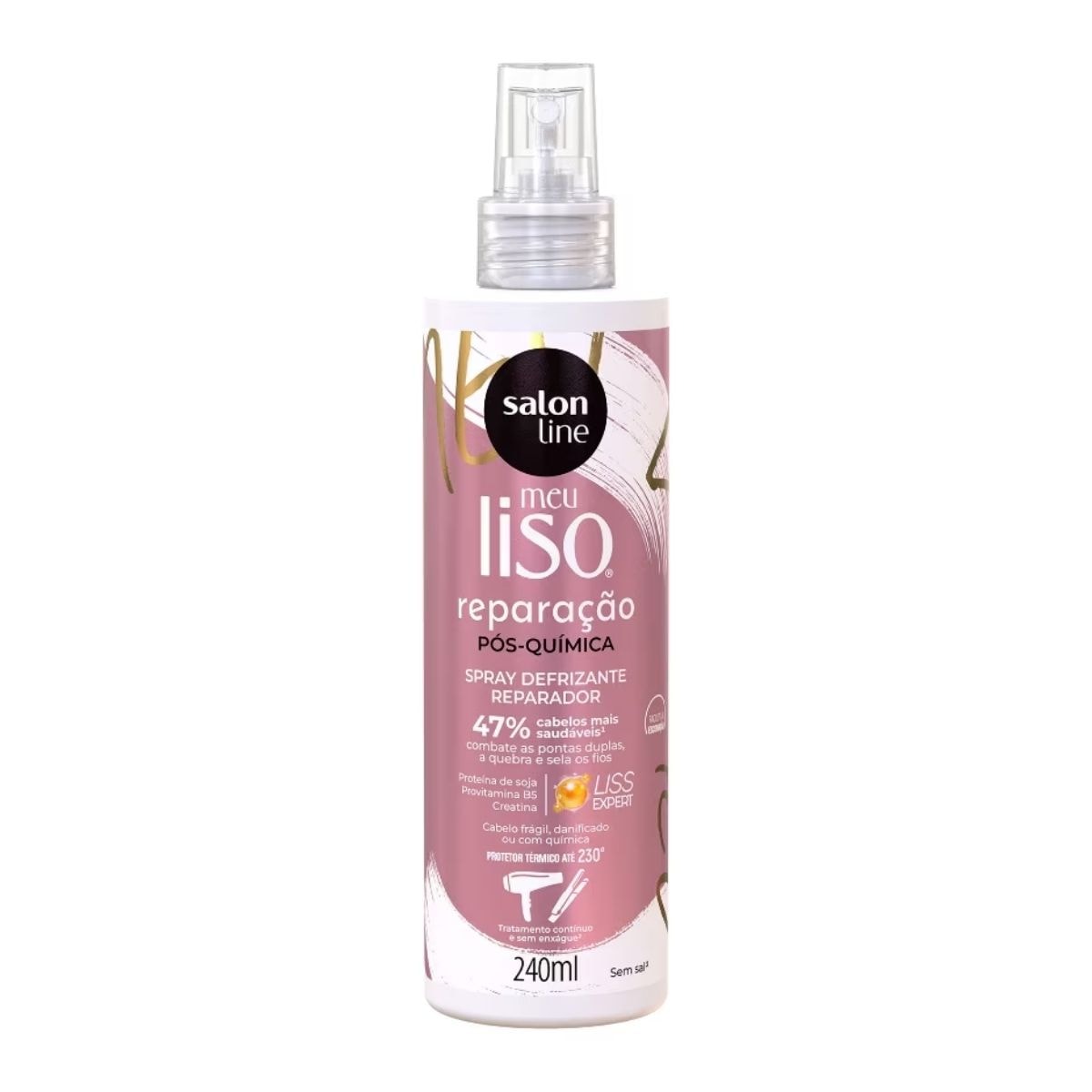 Spray Salon Line Meu Liso Protetor Térmico Reparação 240 ml