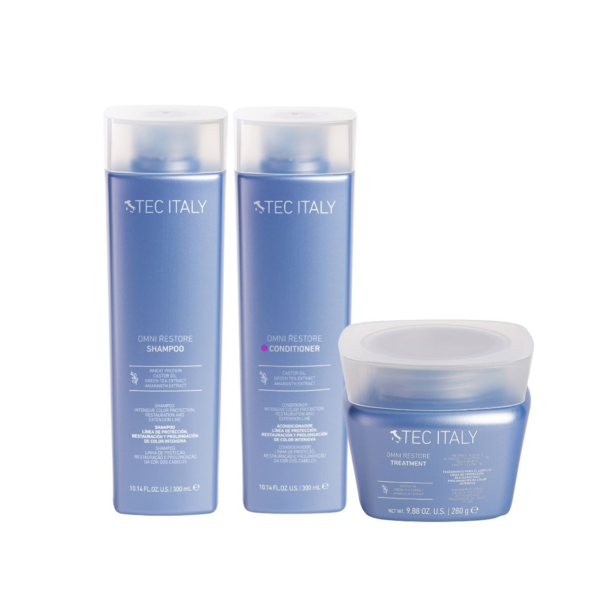 Tec Italy Omni Restore Shampoo + Condicionador 300ml + Máscara 280g Tec Italy Omni Restore Shampoo + Condicionador 300ml + Máscara 280g
