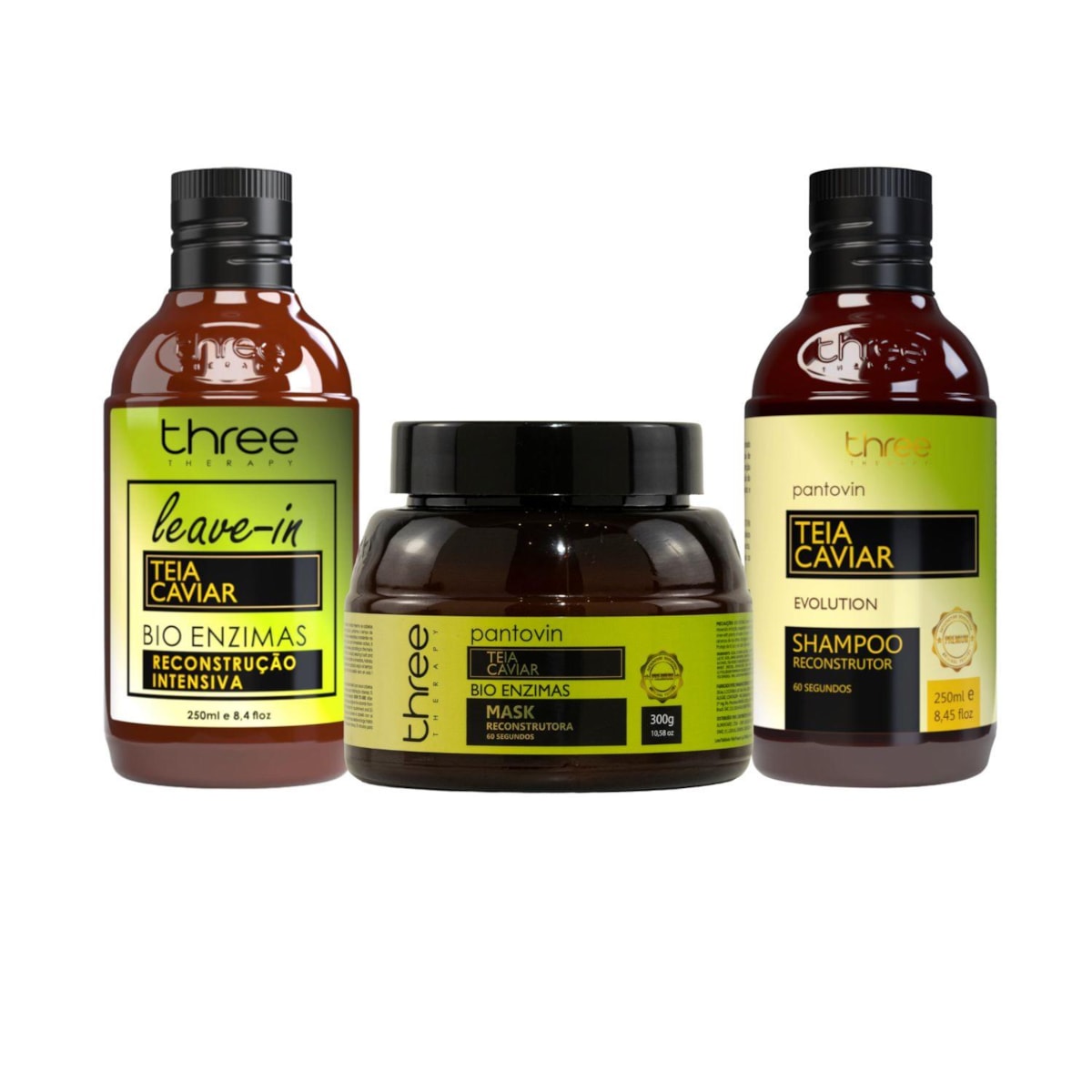 Three Therapy Teia Caviar Kit Tratamento Capilar Three Therapy Teia Caviar Kit Tratamento Capilar
