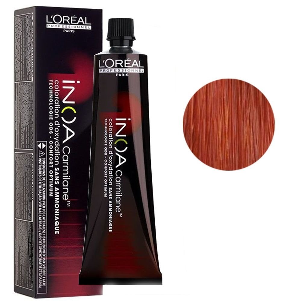 Tintura L'Oréal Inoa C6,64 Louro Escuro Vermelho Acobreado