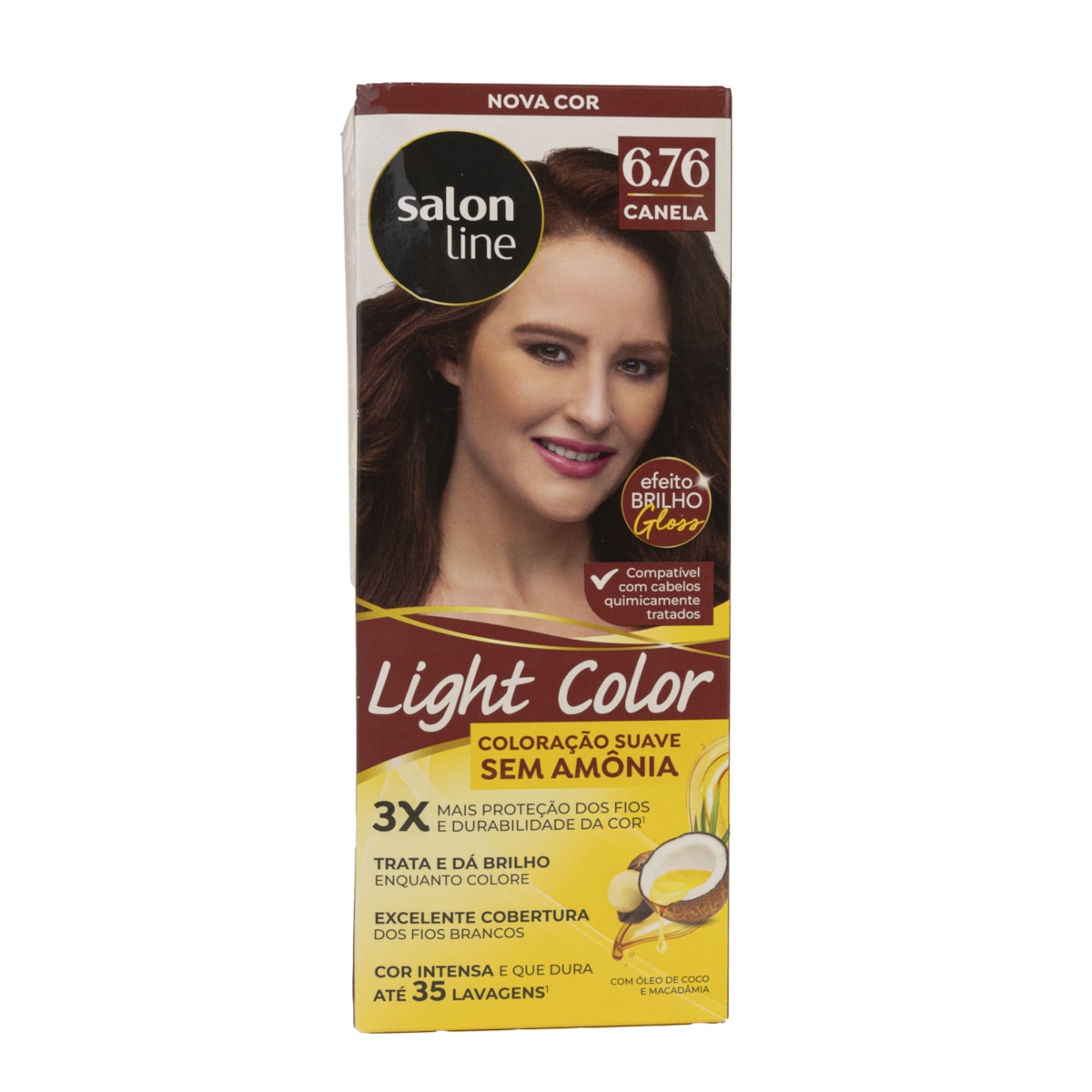 Tintura Salon Line Light Brilho Color 6.76 Canela Coloração
