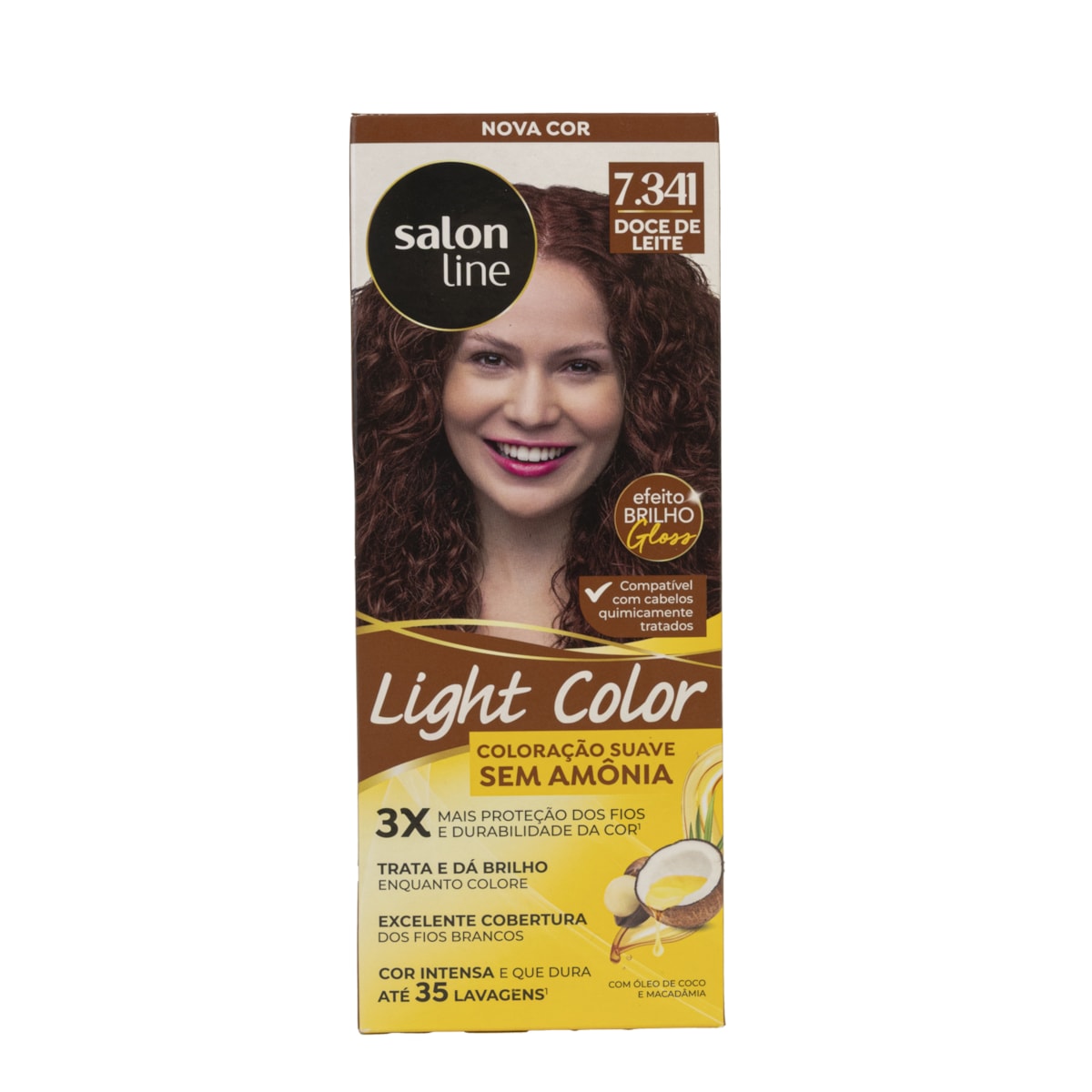 Tintura Salon Line Light Color 7.341 Doce de Leite Coloração