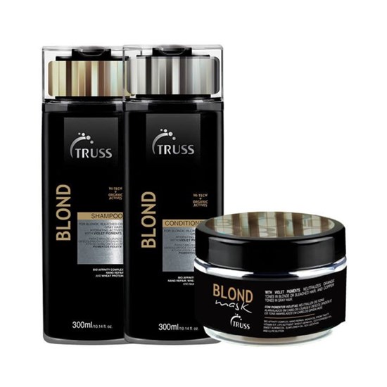 Truss Blond Shampoo 300ml + Condicionador 300ml + Máscara 180ml