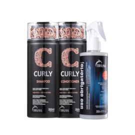 Truss Curly Shampoo 300ml + Condicionador 300ml + Uso Obrigatório 260ml Truss Curly Shampoo 300ml + Condicionador 300ml + Uso Obrigatório 260ml