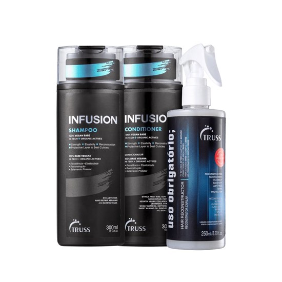 Truss Infusion Shampoo 300ml + Condicionador 300ml + Uso Obrigatório 260ml