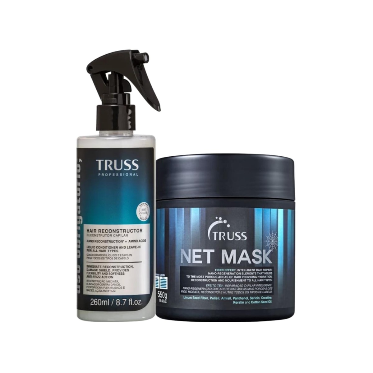 Truss Kit Net Máscara 550g e Uso Obrigatório 260ml