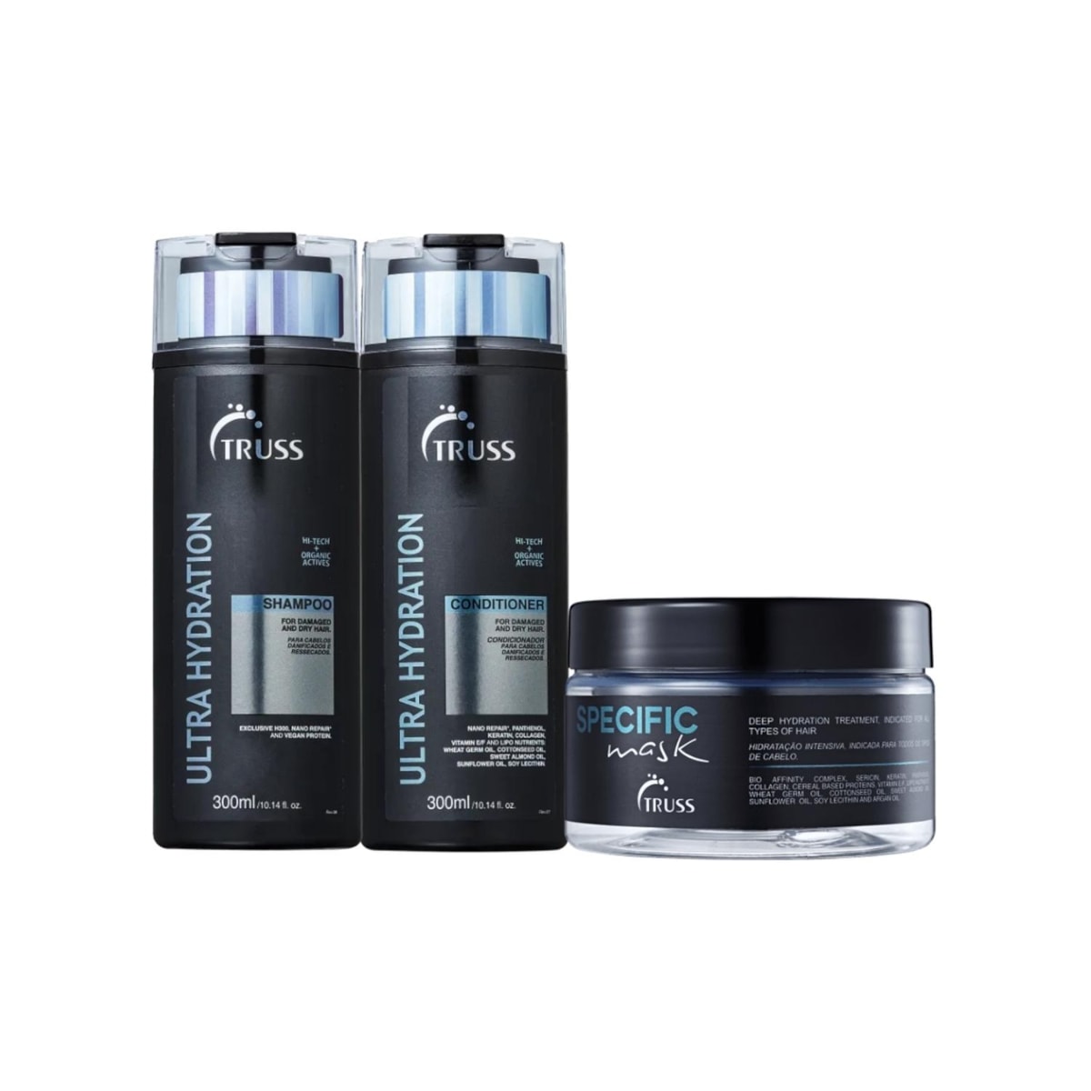 Truss Kit Ultra Hydration 300ml e Specific Máscara 180G Truss Kit Ultra Hydration 300ml e Specific Máscara 180G
