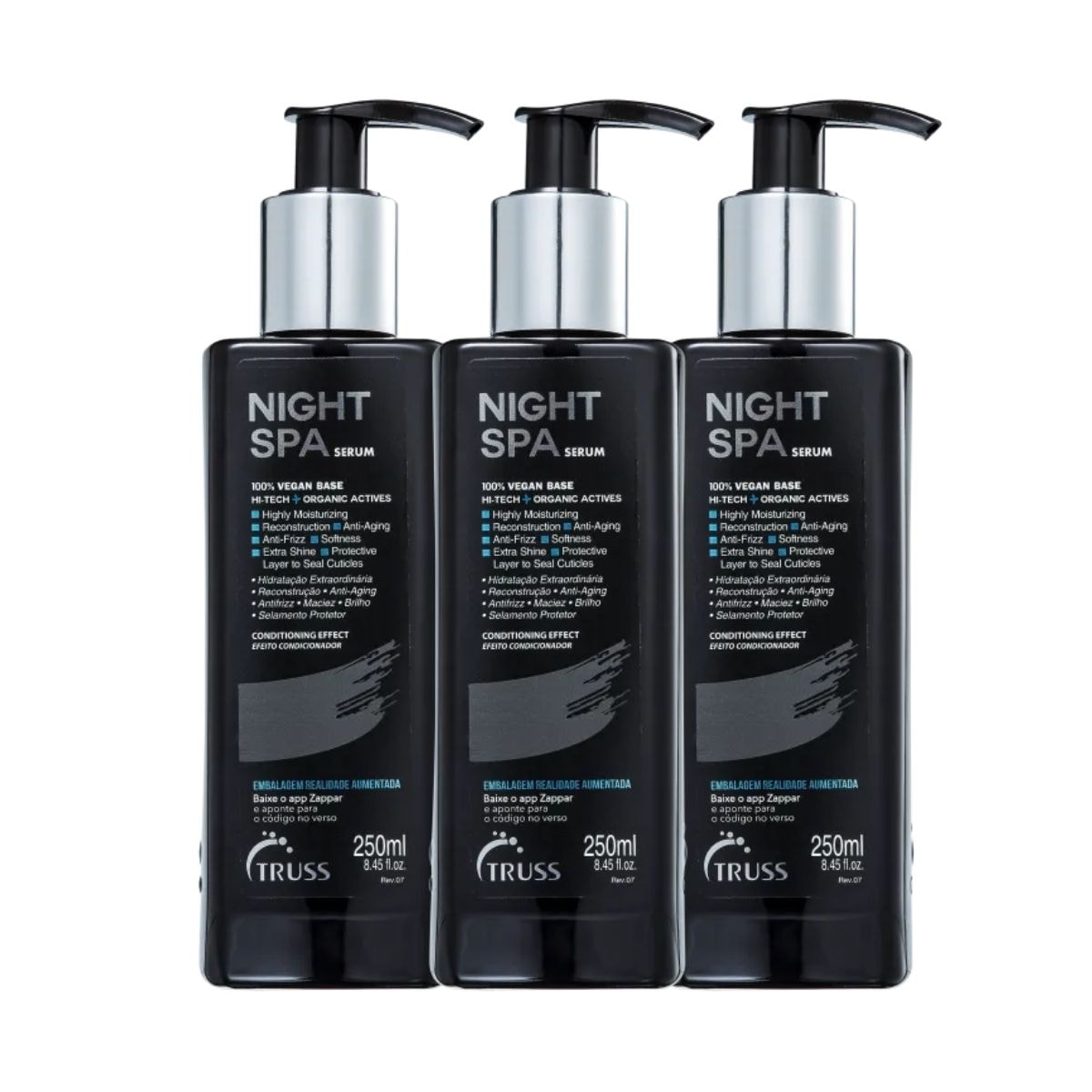 Truss Night Spa Kit 3 Sérum de Tratamento Noturno 250ml Truss Night Spa Kit 3 Sérum de Tratamento Noturno 250ml
