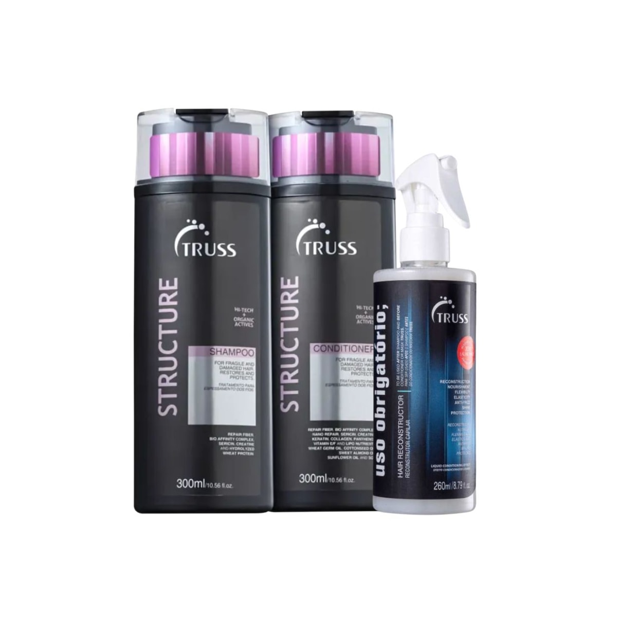 Truss Structure Shampoo + Condicionador 300ml + Uso Obrigatório Truss Structure Shampoo + Condicionador 300ml + Uso Obrigatório