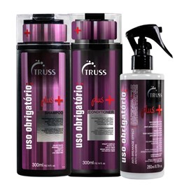 Truss Uso Obrigatório Plus+ Shampoo + Condicionador 300ml + Leave-in 260ml