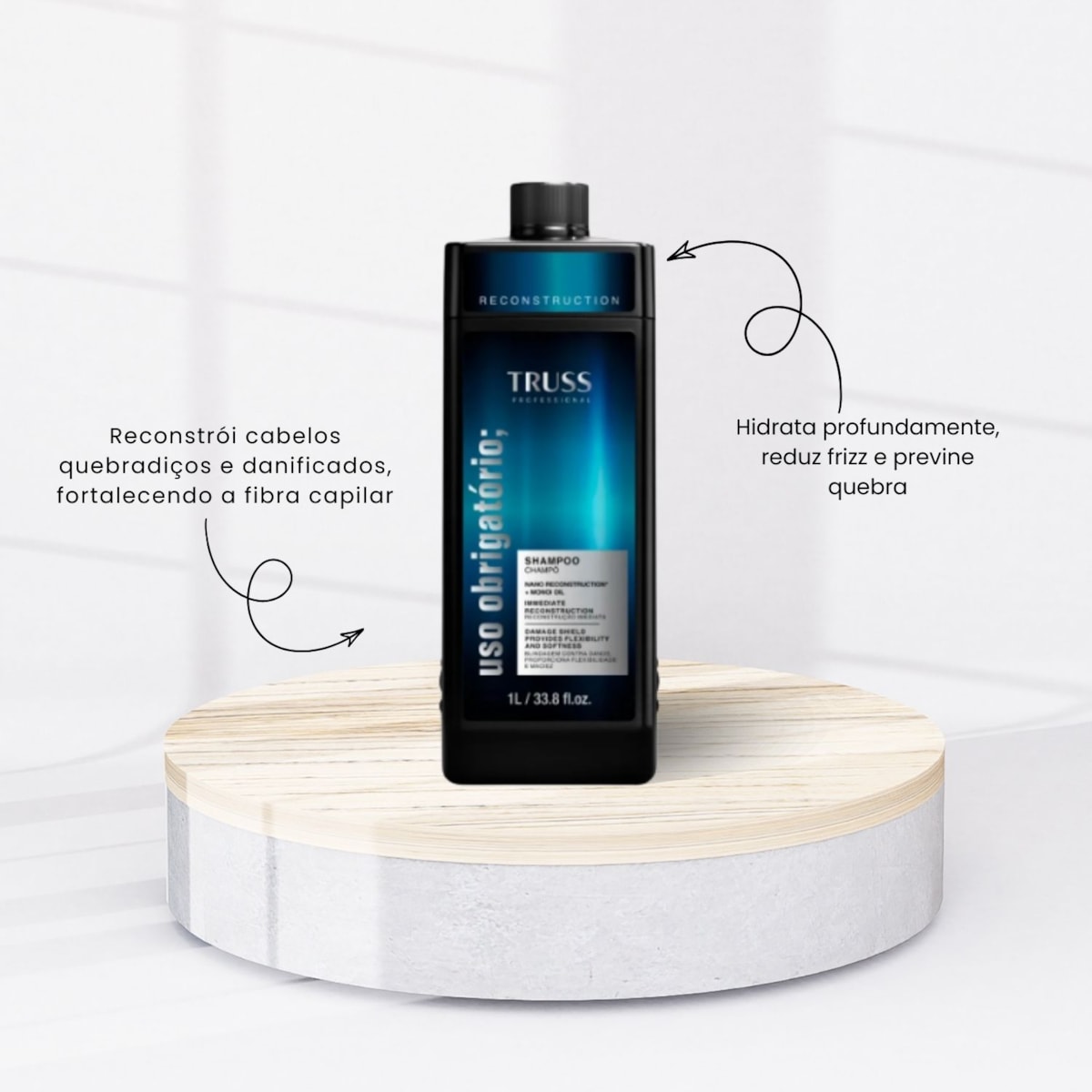 Truss Uso Obrigatório Reconstruction Shampoo 1L Truss Uso Obrigatório Reconstruction Shampoo 1L