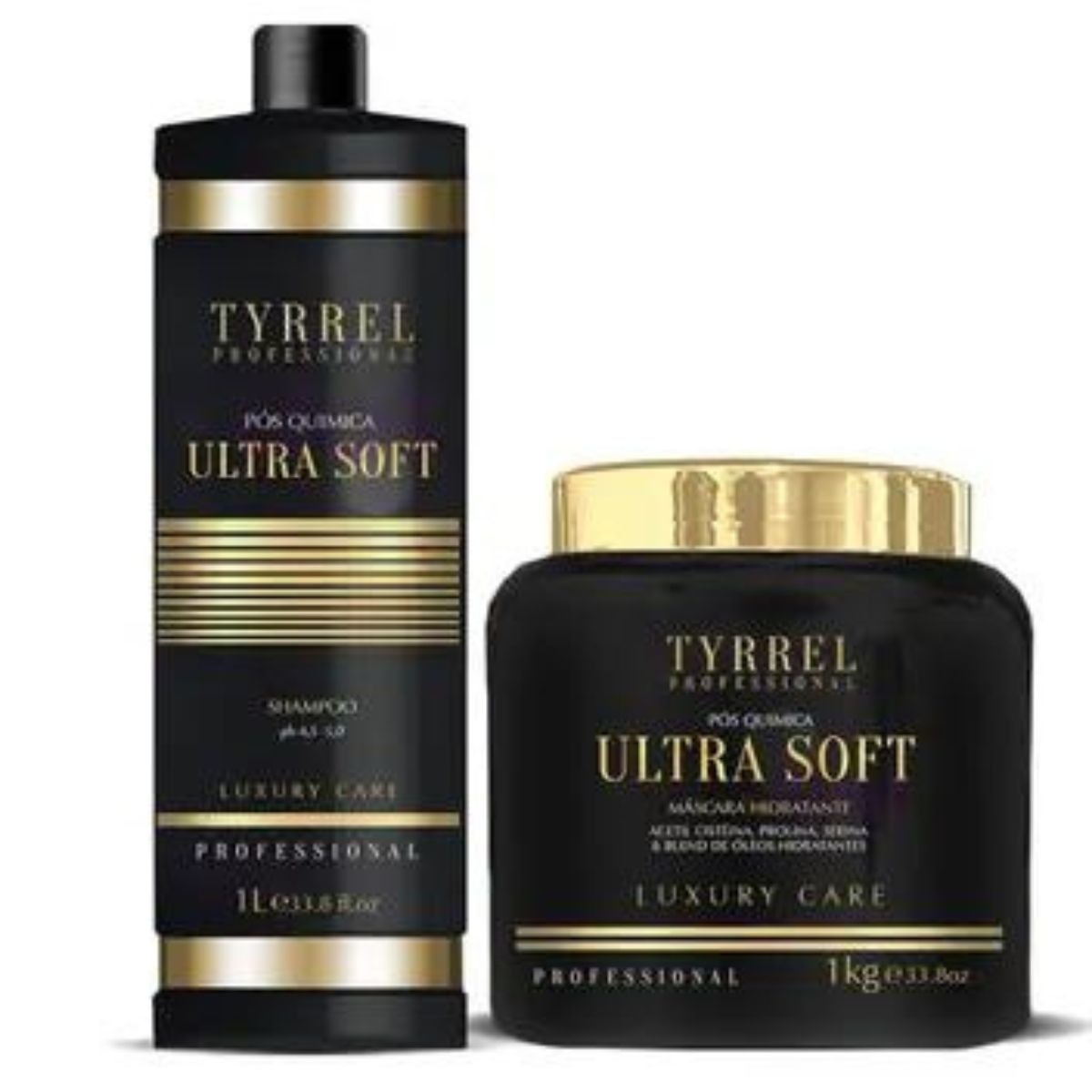 Tyrrel Ultra Soft Pós Química Kit Shampoo e Máscara 1kg Tyrrel Ultra Soft Pós Química Kit Shampoo e Máscara 1kg