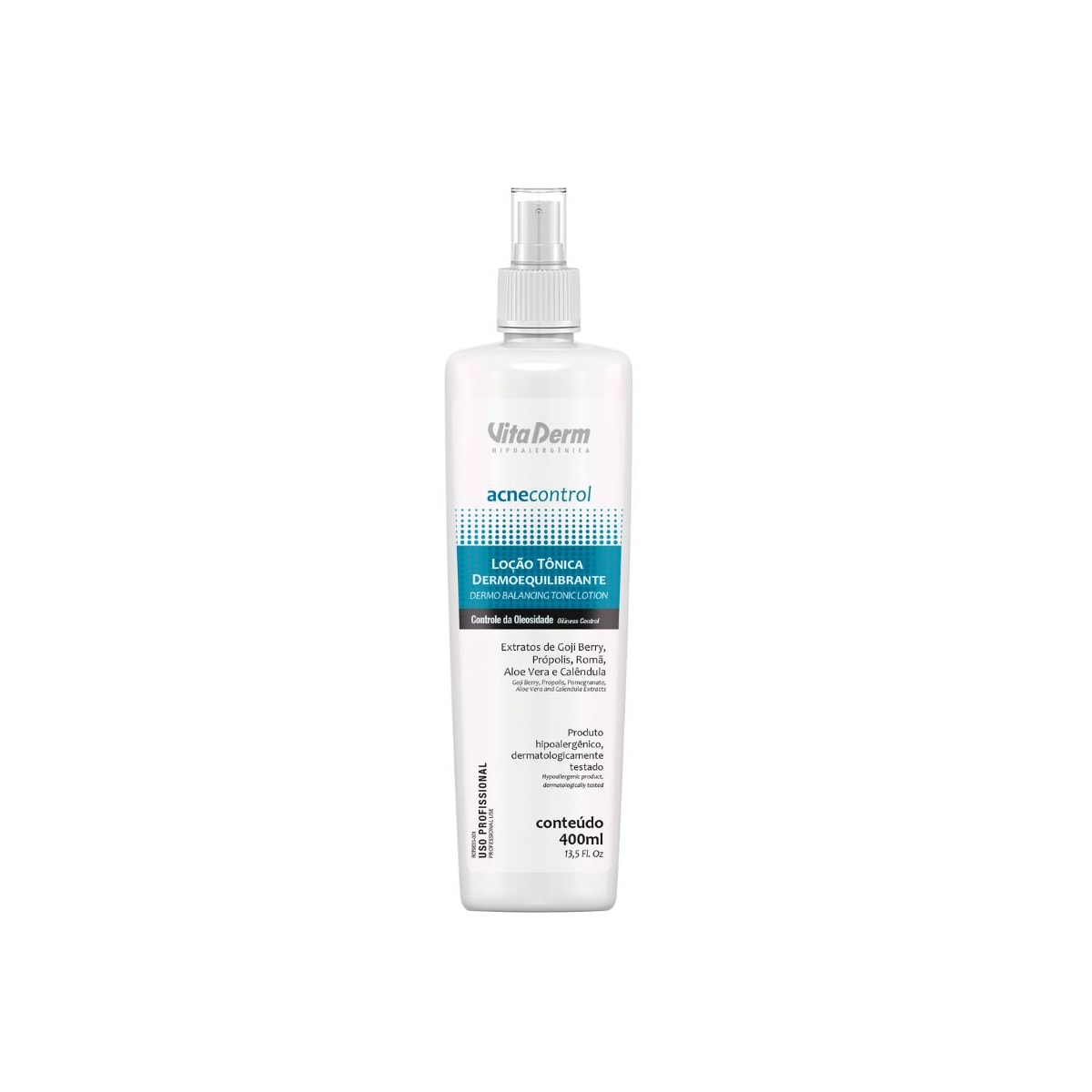 Vita Derm Acne Control Loção Tônica Dermoequilibrante 400ml Vita Derm Acne Control Loção Tônica Dermoequilibrante 400ml