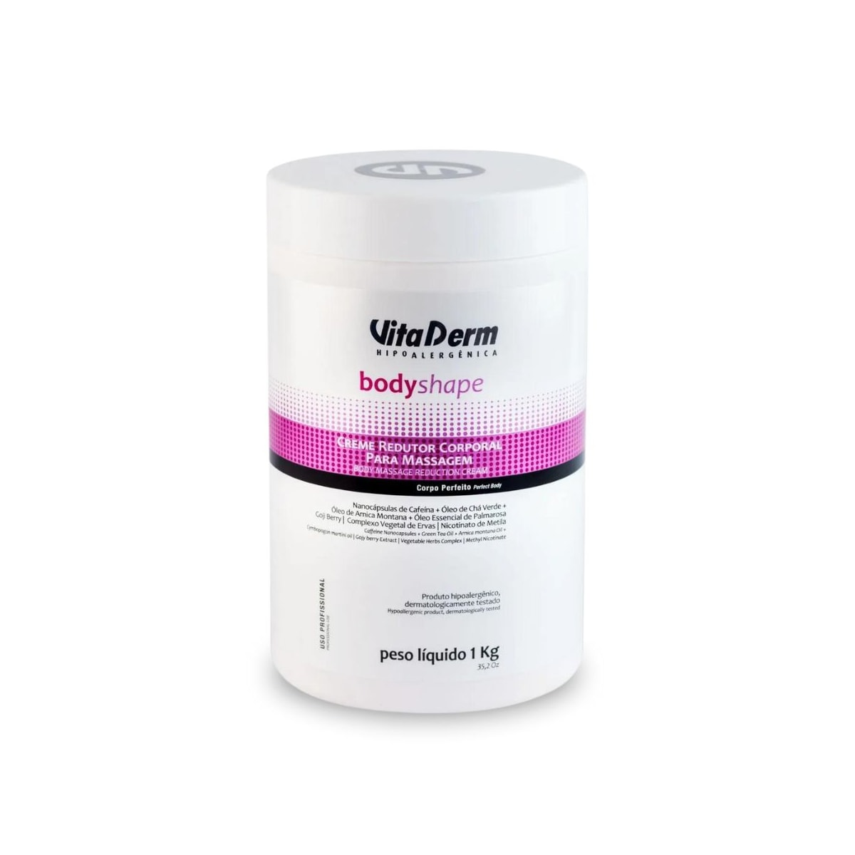 Vita Derm Body Shape Creme Redutor Corporal para Massagem 1Kg