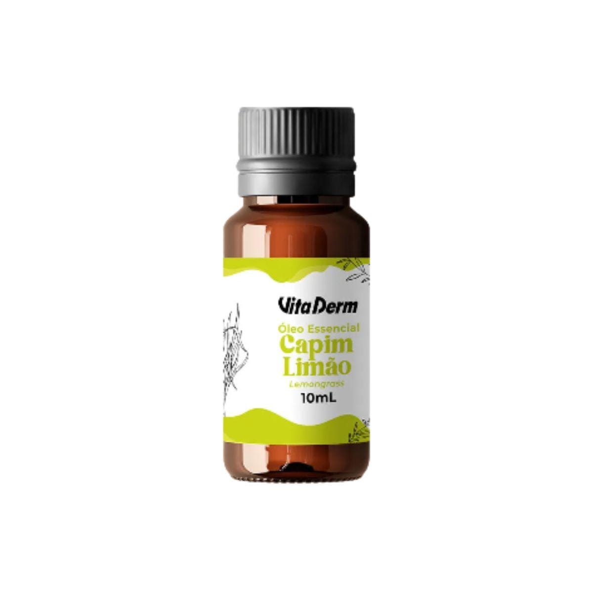 Vita Derm Capim Limão 100% Puro Óleo Essencial 10ml