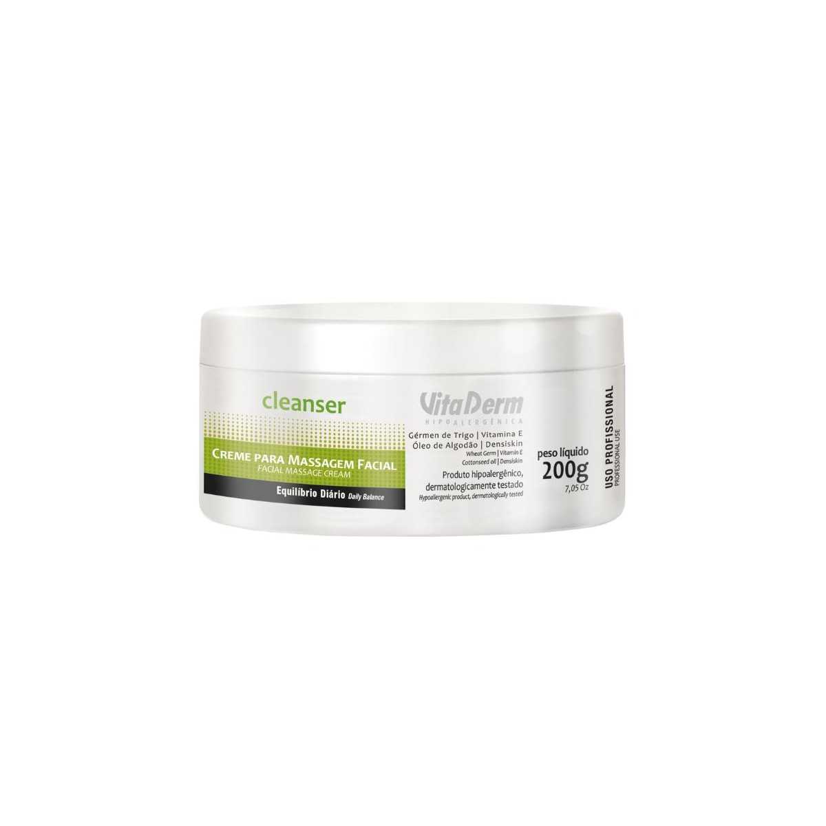 Vita Derm Cleanser Creme para Massagem Facial 200 g