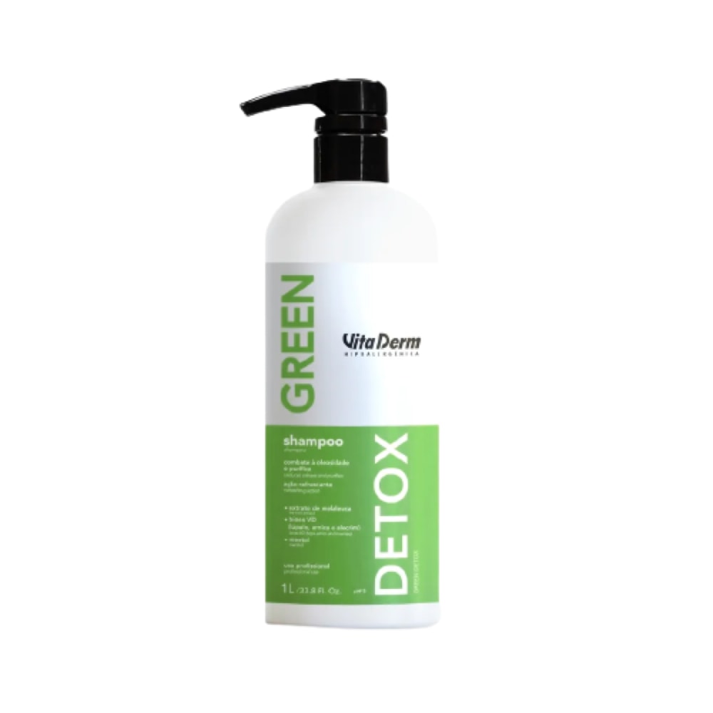 Vita Derm Green Detox Cabelos Oleosos Shampoo 1000ml