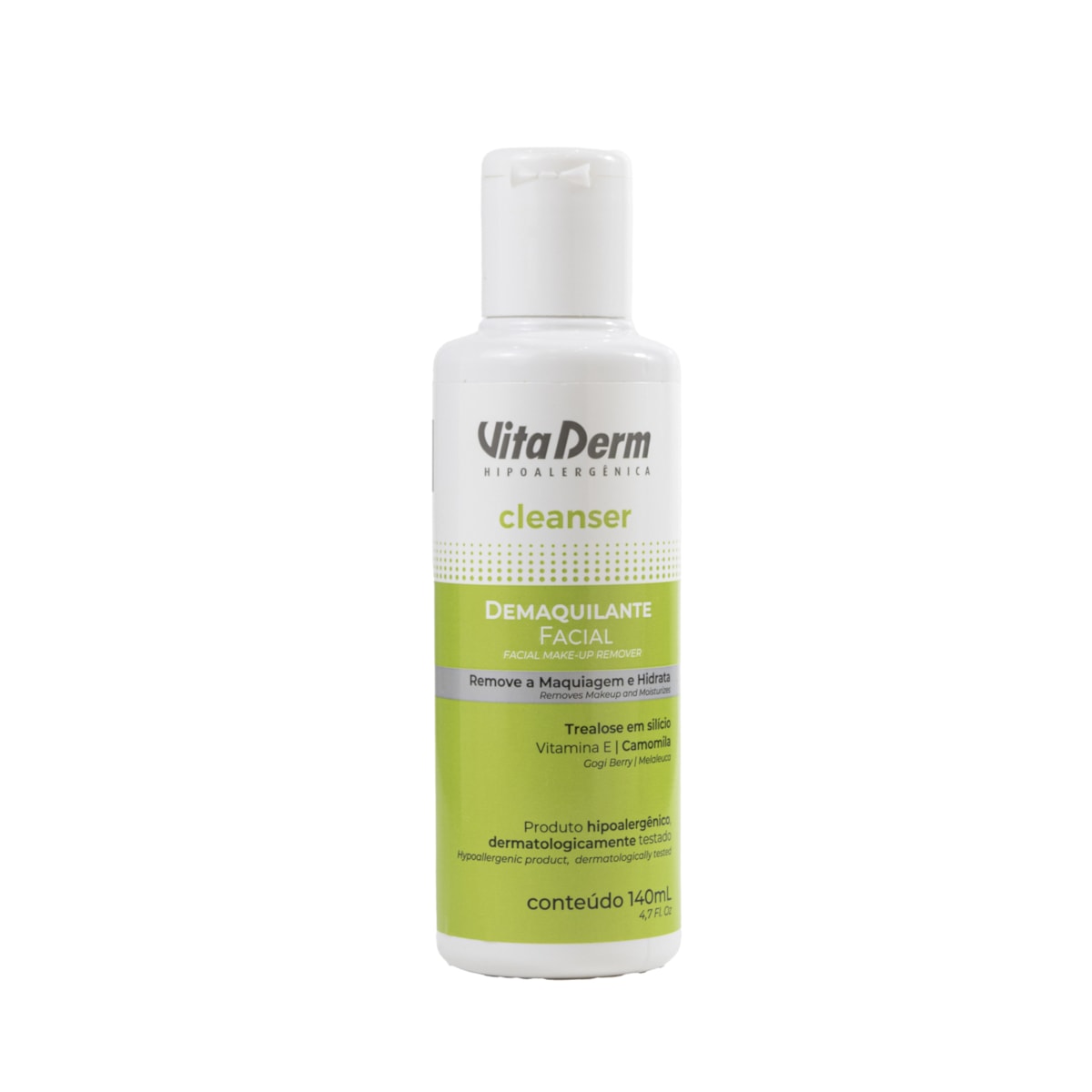 Vita Derm Hipoalergênica Cleanser Demaquilante Facial 140ml