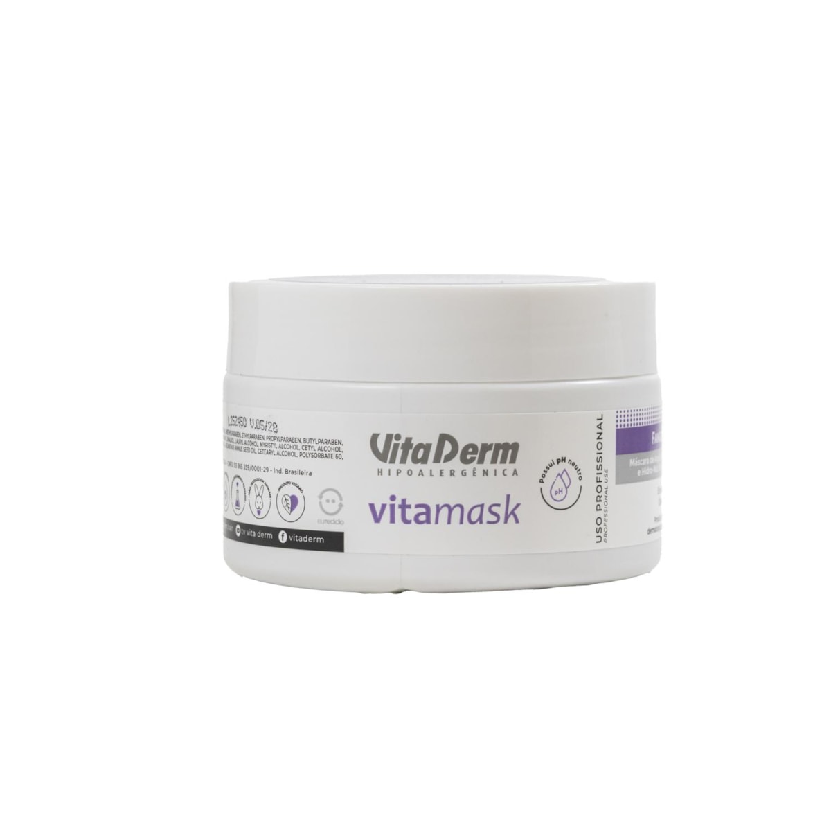 Vita Derm Hipoalergênica VitaMask Fango Cream Máscara 240g Vita Derm Hipoalergênica VitaMask Fango Cream Máscara 240g