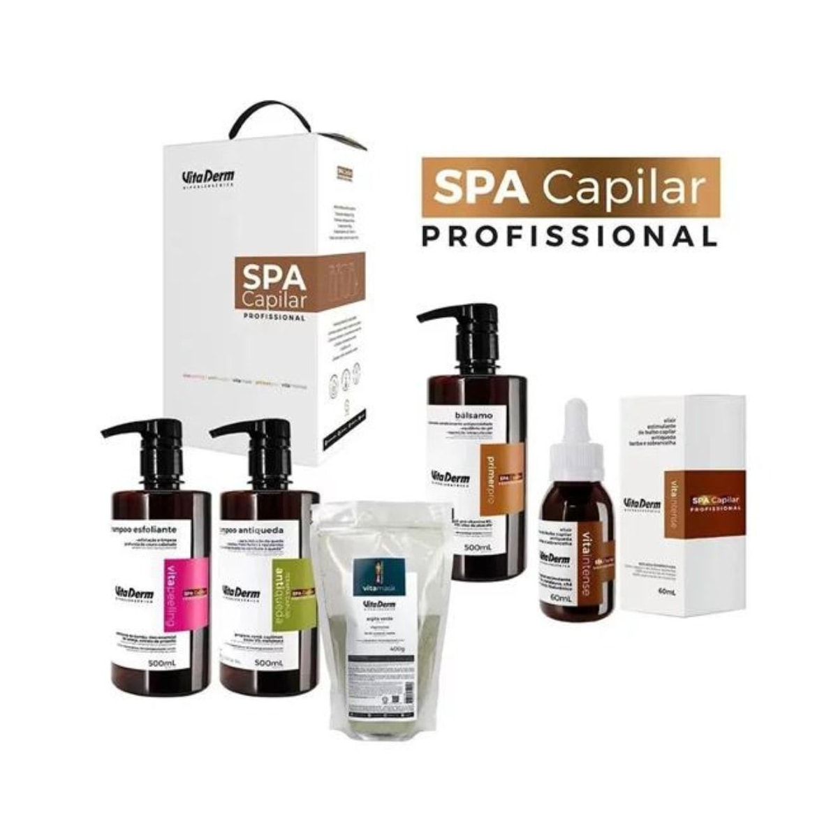 Vita Derm Kit Spa Capilar Profissional (5 Produtos) Vita Derm Kit Spa Capilar Profissional (5 Produtos)