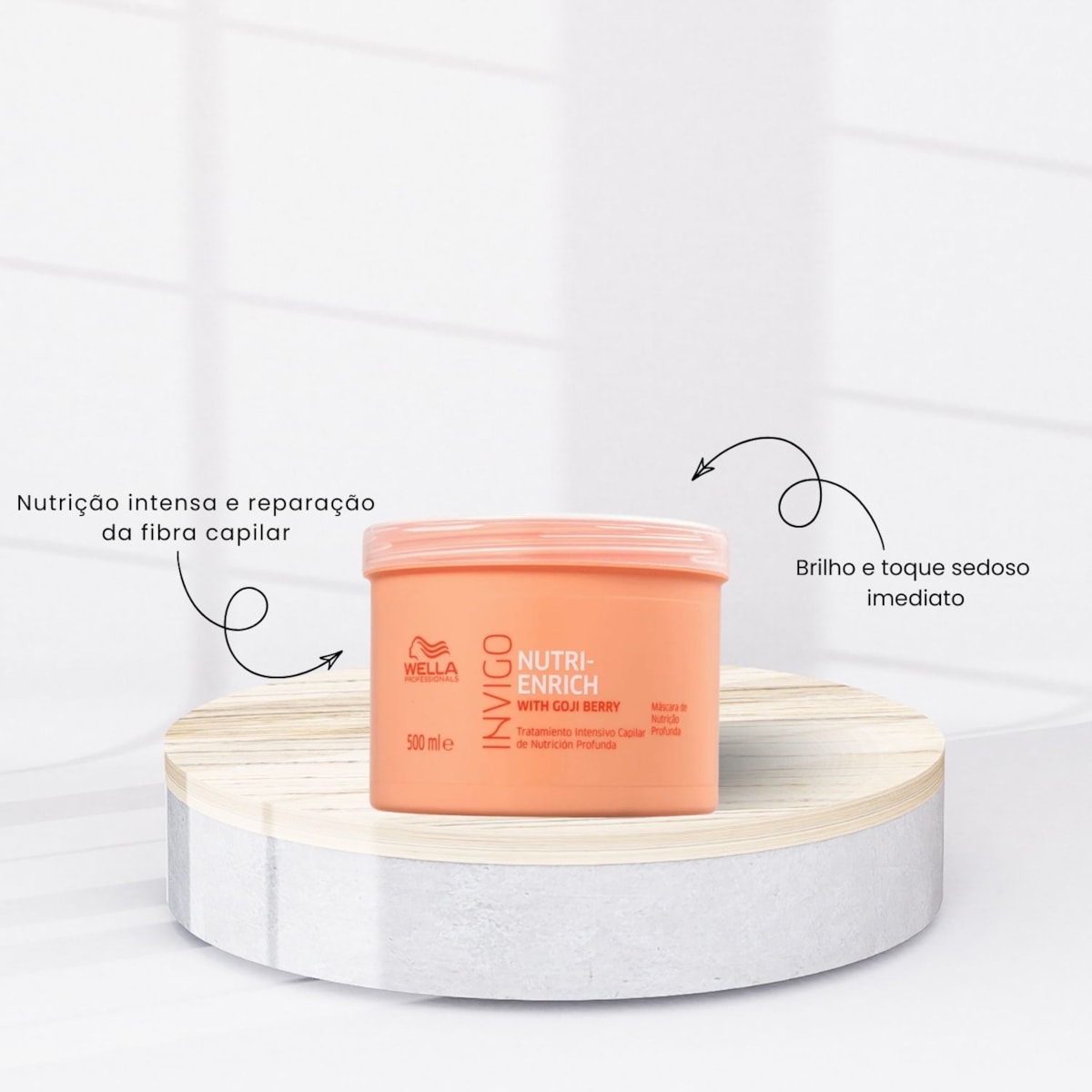 Wella Invigo Nutri-Enrich Shampoo 1000ml + Máscara 500g + Válvula Wella Invigo Nutri-Enrich Shampoo 1000ml + Máscara 500g + Válvula