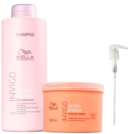 Shampooing Blonde Recharge Invigo Wella 500ml 